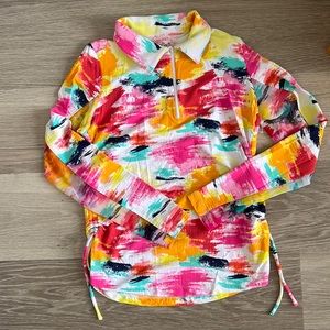 IBKUL long sleeve 1/4 zip performance shirt